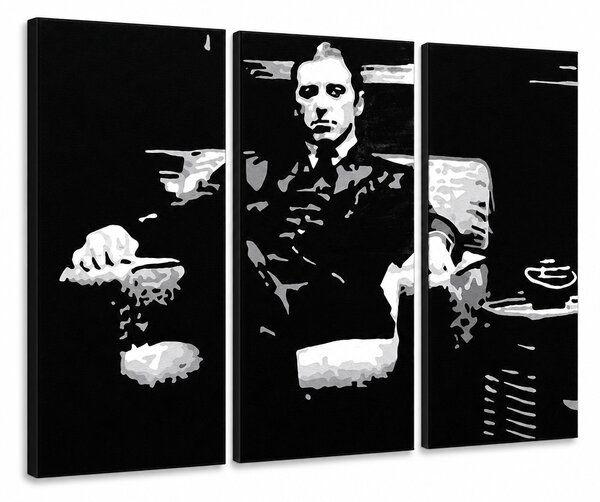 Ručně malovaný obraz POP Art KMOTR 3 dílný god8 - 60x40 cm