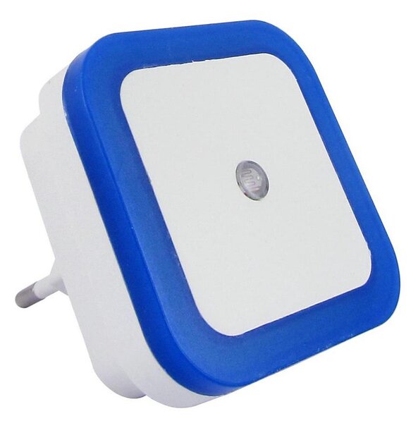 LED Noční světlo se senzorem soumraku LED/0,5W/230V modrá