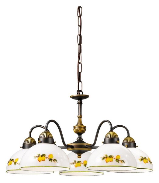 Kolarz 731.85.126 - Lustr na řetězu NONNA 5xE27/75W/230V citrony