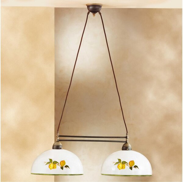 Kolarz 731.82.129 - Lustr na lanku NONNA 2xE27/75W/230V citrony