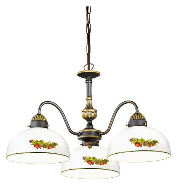 Kolarz 731.83.121 - Lustr na řetězu NONNA 3xE27/75W/230V víno/jahody