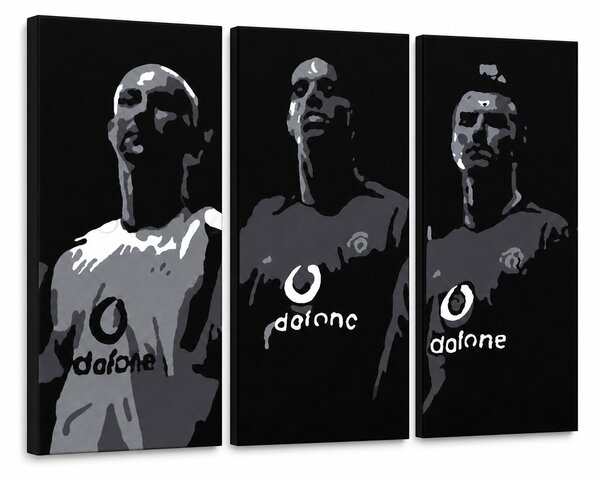 Ručně malovaný obraz POP Art Manchester United, 3dílný manuál - 60x40 cm