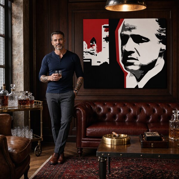 Ručně malovaný obraz POP Art Marlon Brando 1 kus mb8 - 80x60 cm