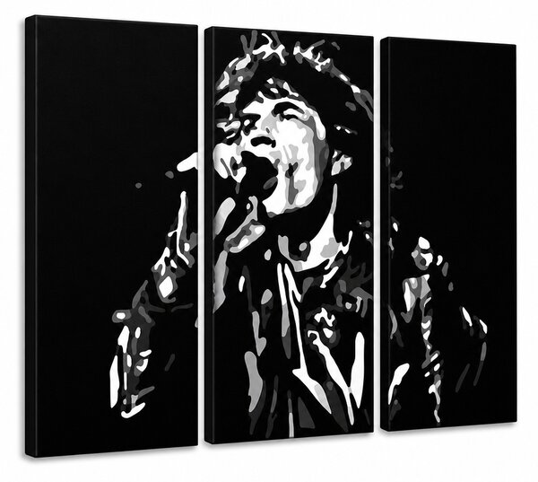 Ručně malovaný obraz POP Art Mick Jagger 3 kusy mick - 60x40 cm