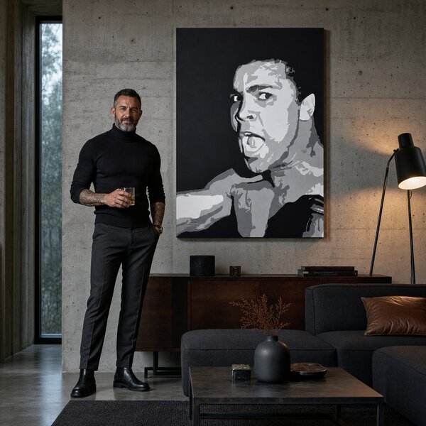 Ručně malovaný obraz POP Art Muhamad Ali 1 kus ali - 30x40 cm
