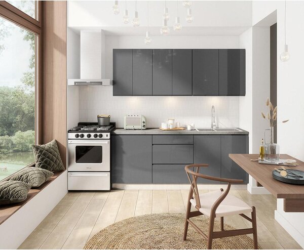 ASPEN gr | horní skříňka G80 | 80 cm | šedá lesk