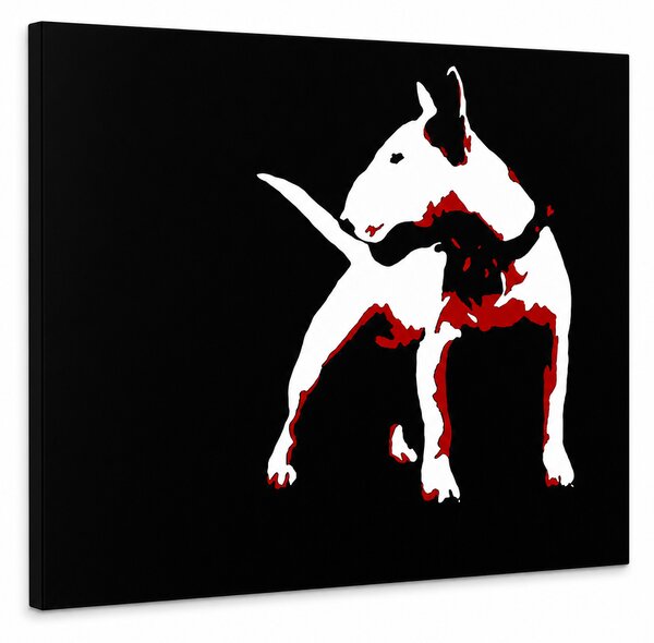 Ručně malovaný obraz POP Art Pes 1 kus pes - 80x60 cm