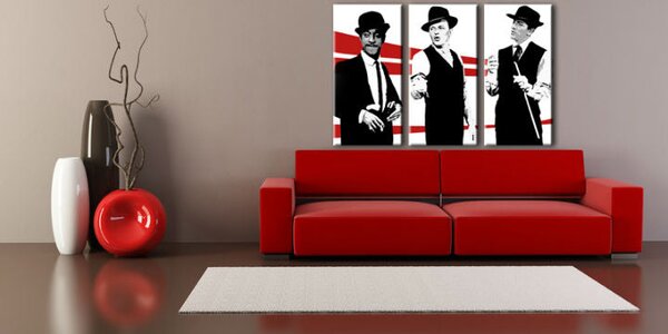 Ručně malovaný obraz POP Art Rat Pack 3 kusů rp2 - 60x40 cm