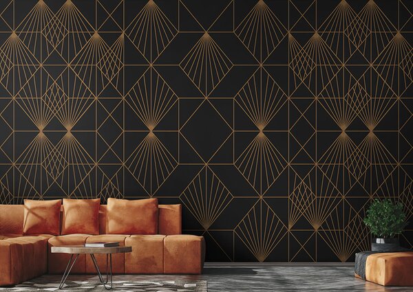 Fototapeta Elegantní kovový geometrický vzor, Geometrické 3D fototapety, Populární fototapety, u75446 - Tapeko.co.cz
