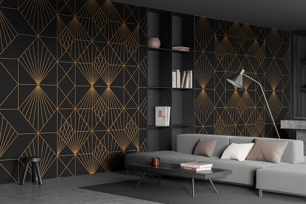 Fototapeta Elegantní kovový geometrický vzor, Geometrické 3D fototapety, Populární fototapety, u75446 - Tapeko.co.cz