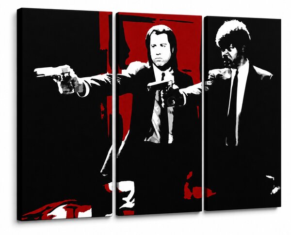 Ručně malovaný obraz POP Art Pulp Fiction 3 dílná pulp5 - 60x40 cm
