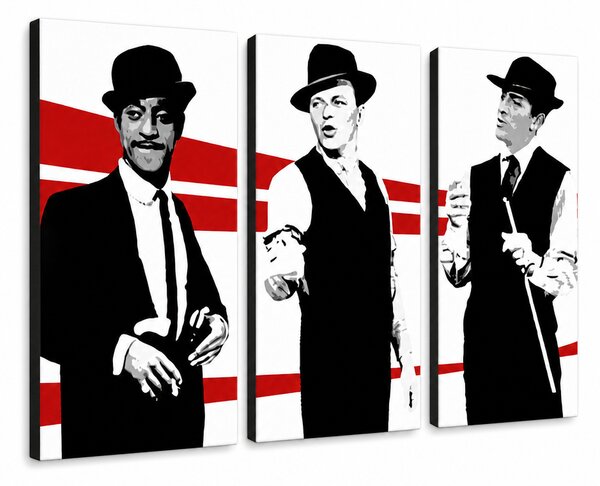 Ručně malovaný obraz POP Art Rat Pack, 3 kusy, rp - 60x40 cm