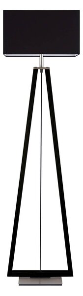 Stojací lampa HerzBlut Bi Bob, jasanový dub, dřevěné uhlí/černá