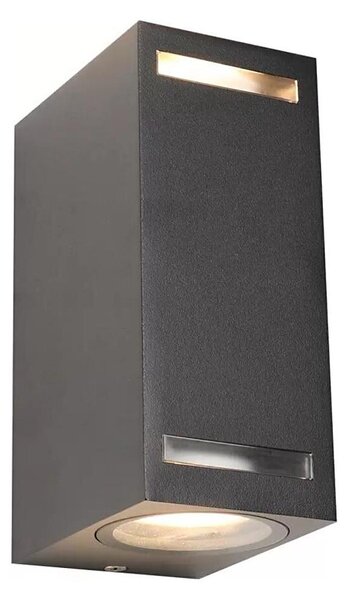 Venkovní nástěnné svítidlo FAVEIRA 2xGU10/7W/230V IP44 antracit