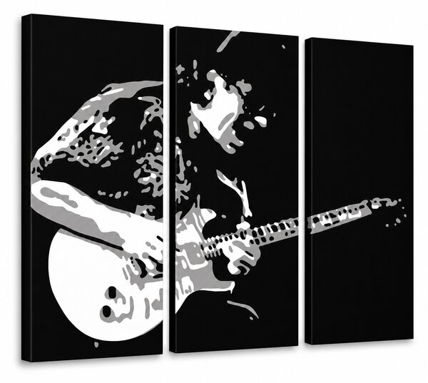 Ručně malovaný obraz POP Art Santana 3 dílný san - 60x40 cm