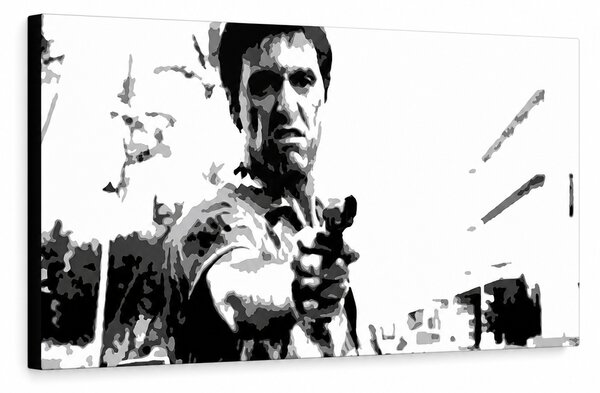 Ručně malovaný obraz POP Art Scarface 1 díl smp - 80x40 cm