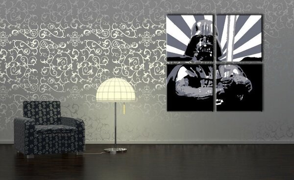 Ručně malovaný obraz POP Art STAR WARS 4 díly sw2 - 60x60 cm