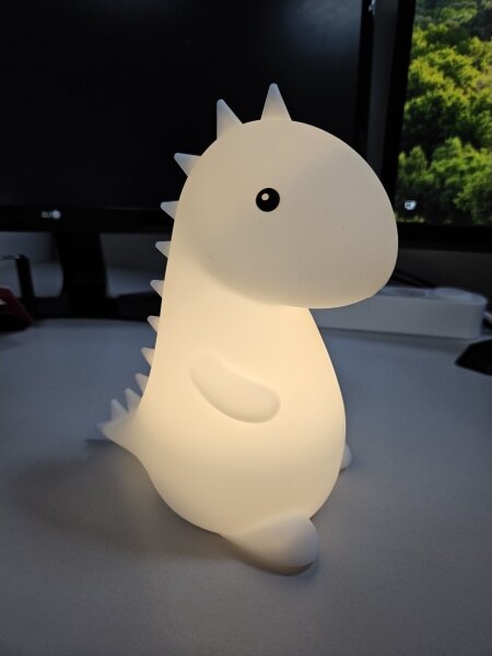 LED RGBW Dětská dotyková lampa LED/1W/5V USB 1200 mAh dinosaur