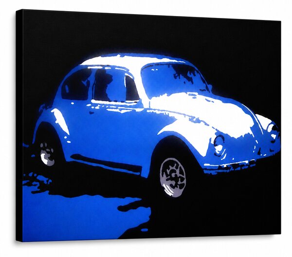 Ručně malovaný obraz POP Art Volkswagen Beetle 1 díl k - 80x60 cm