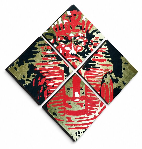Ručně malovaný obraz POP Art Tutan Chamon ze 4 kusů zde - 60x60 cm