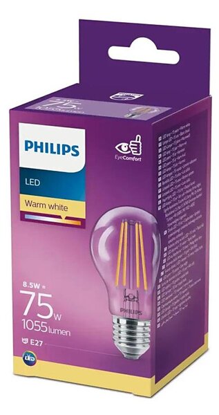 LED Žárovka Philips A60 E27/8,5W/230V 2700K