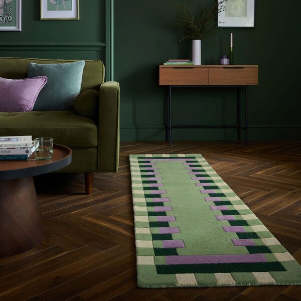 BĚHOUN, 60/230 cm, zelená, fialová Flair Rugs - Online Only koberce & rohožky, Online Only