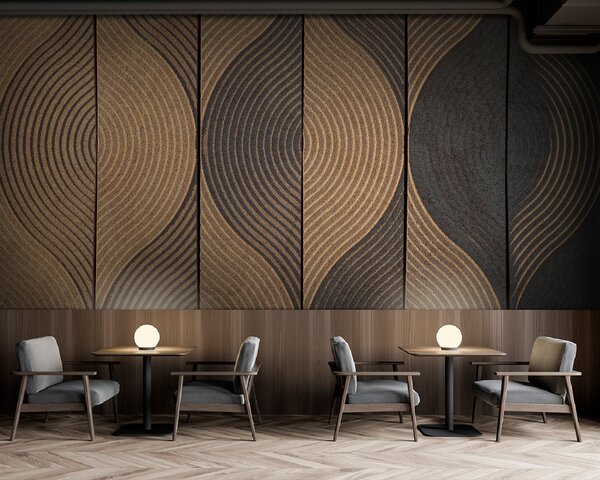 Fototapeta Plynulé linie v zemitých tónech, Geometrické 3D fototapety, Populární fototapety, u75837 - Tapeko.co.cz