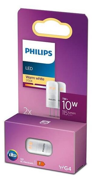 SADA 2x LED Žárovka Philips G4/1W/12V 2700K