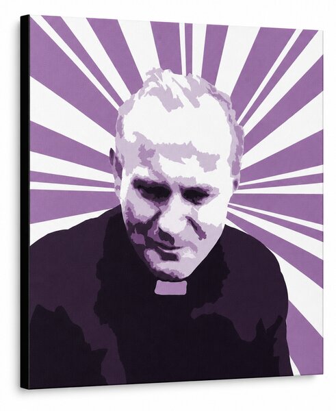 Ručně malovaný obraz Jana Pavla II. ve stylu POP Art. 1 část jp2 - 50x50 cm