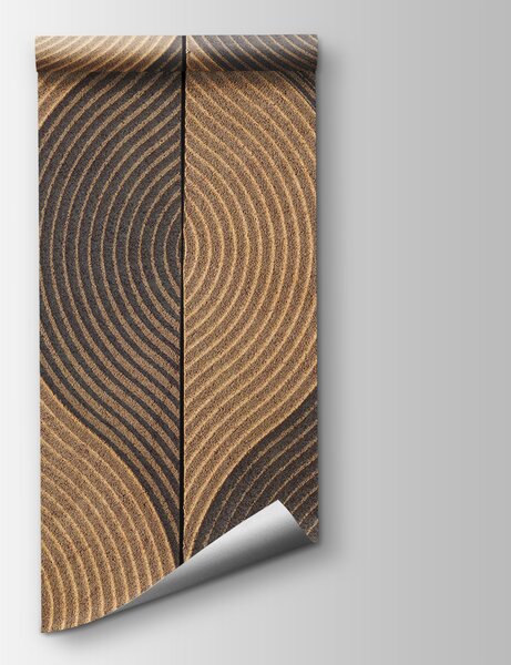 Fototapeta Plynulé linie v zemitých tónech, Geometrické 3D fototapety, Populární fototapety, u75837 - Tapeko.co.cz