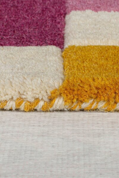 VLNĚNÝ KOBEREC, 120/170 cm žlutá, růžová Flair Rugs - Online Only koberce & rohožky, Online Only