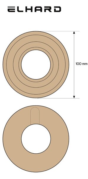 Elhard Nástěnný kulatý dřevěný rámeček jednoduchý, světlé dřevo KN5001N