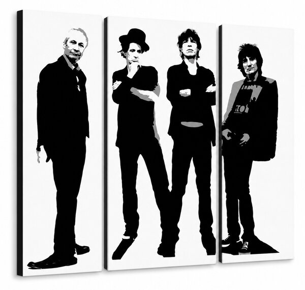 Ručně malovaný POP Art obraz Rolling Stones 4 kusy rs - 60x60 cm