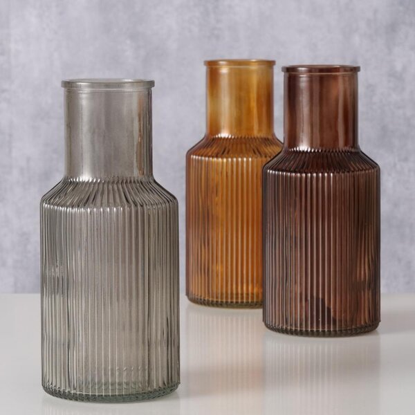 Boltze Home Collections Skleněná váza Misam hnědá