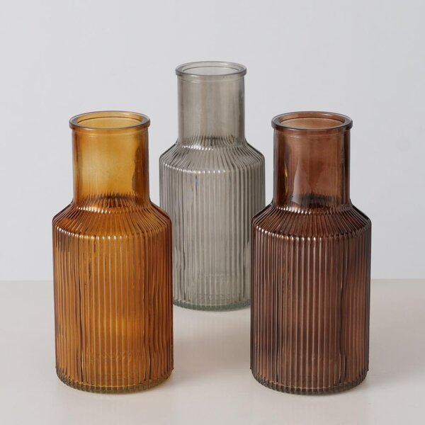 Boltze Home Collections Skleněná váza Misam hnědá