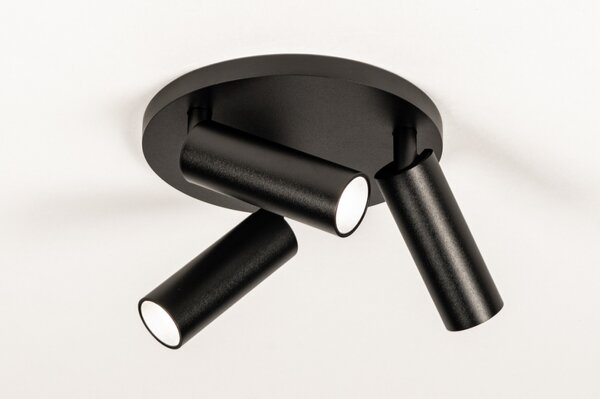 Stropní bodové svítidlo Conno Black 3 Round (LMD)