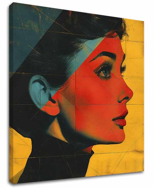 Obraz Audrey Hepburn na plátně - Elegantní ikona 60x60 cm
