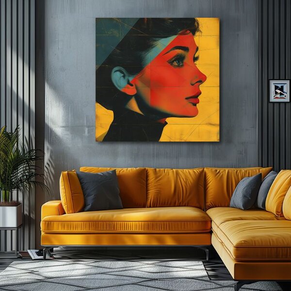 Obraz Audrey Hepburn na plátně - Elegantní ikona 60x60 cm