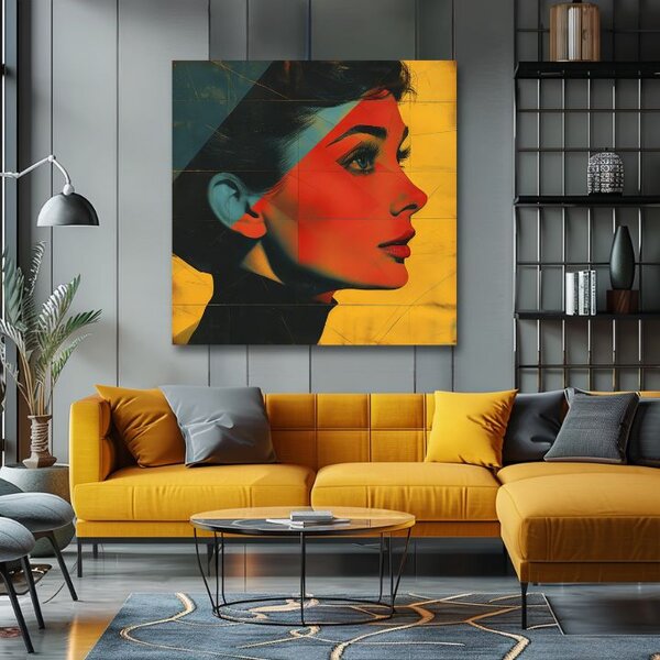 Obraz Audrey Hepburn na plátně - Elegantní ikona 60x60 cm
