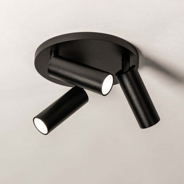 Stropní bodové svítidlo Conno Black 3 Round (LMD)