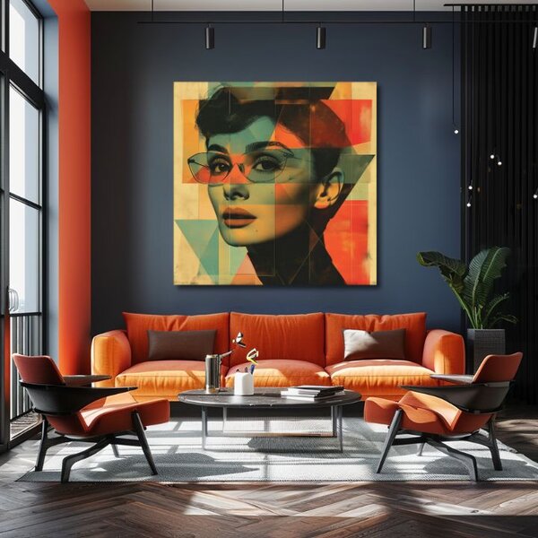 Audrey Hepburn Obraz na plátně - Nezapomenutelná krása - 60x60 cm