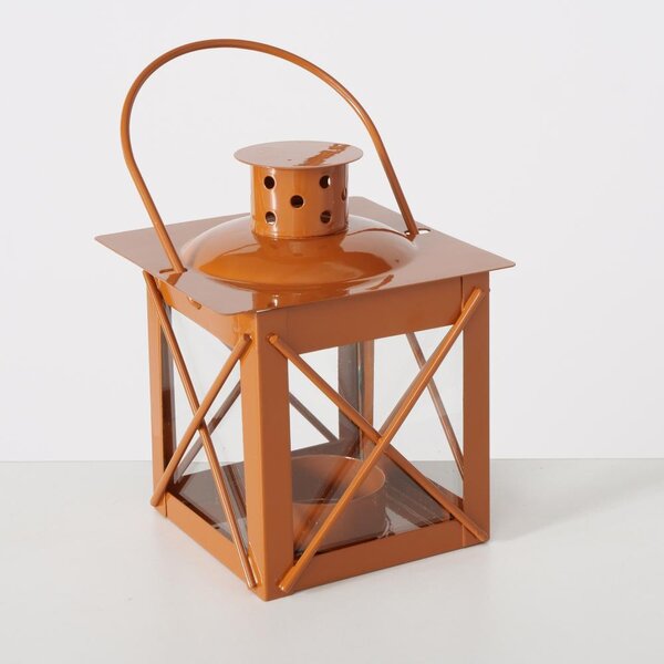 Boltze Home Collections Oranžová lucerna Farol na čajovou svíčku