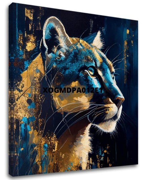 Dekorativní obraz na plátně - PREMIUM ART - Silent Puma's Gaze - 80x80 cm
