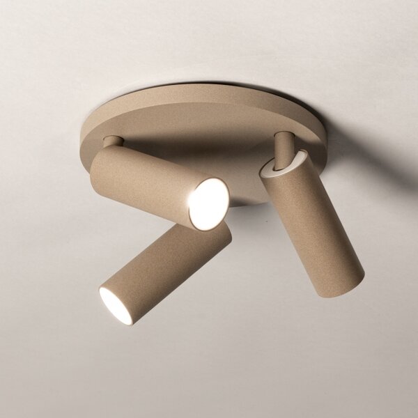 Stropní bodové svítidlo Conno Dark Taupe 3 Round (LMD)