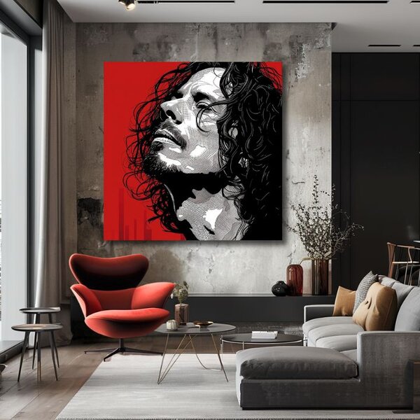 Chris Cornell Obraz na plátně - Rock Passion - 60x60 cm