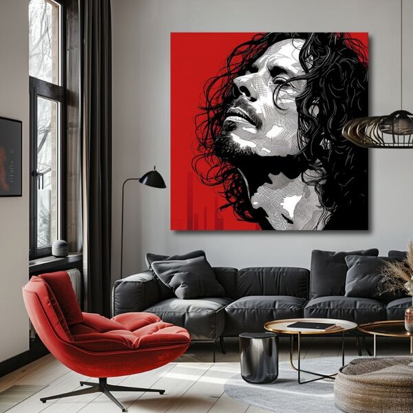 Chris Cornell Obraz na plátně - Rock Passion - 60x60 cm