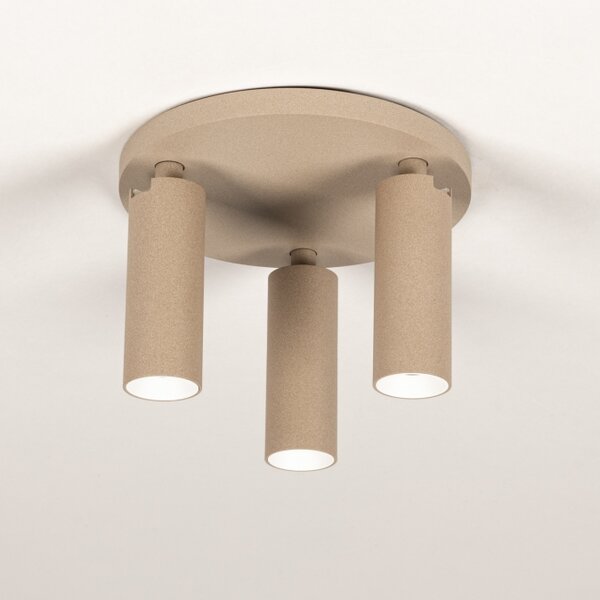 Stropní bodové svítidlo Conno Dark Taupe 3 Round (LMD)