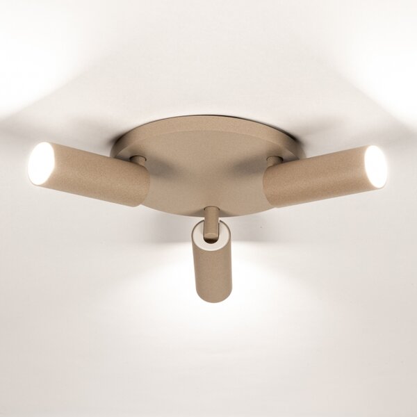 Stropní bodové svítidlo Conno Dark Taupe 3 Round (LMD)