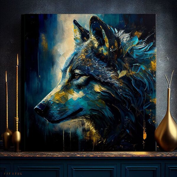 Dekorativní obraz na plátně - PREMIUM ART - Wilderness in Wolf Eyes - 60x60 cm