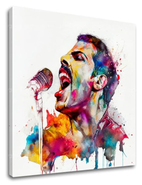 Designový obraz na plátně Ikonický rebel Freddie Mercury - 80x80 cm